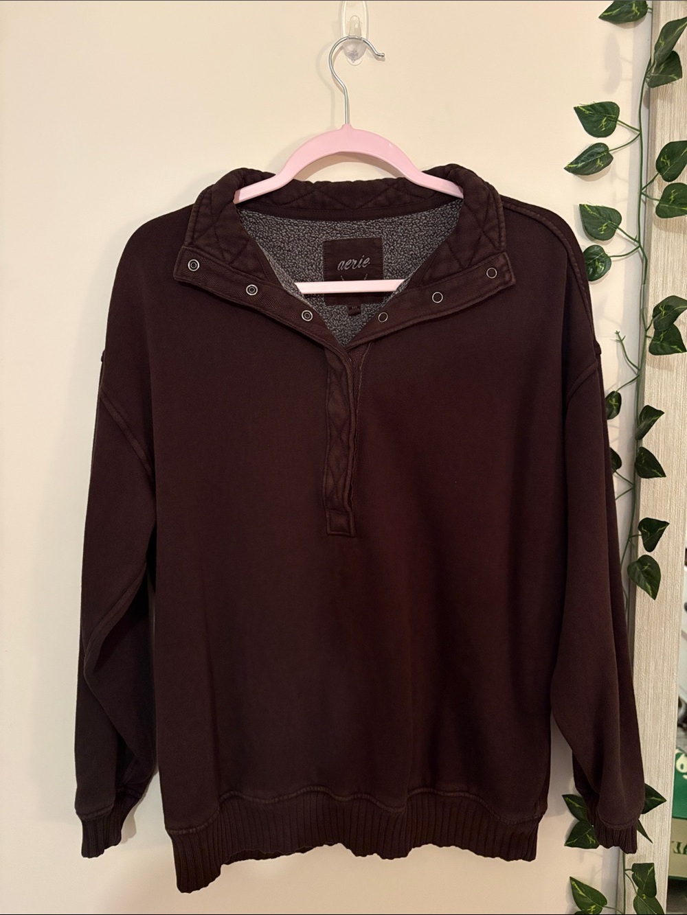 Aerie Women’s Zip-Up Sweater - Dark Brown